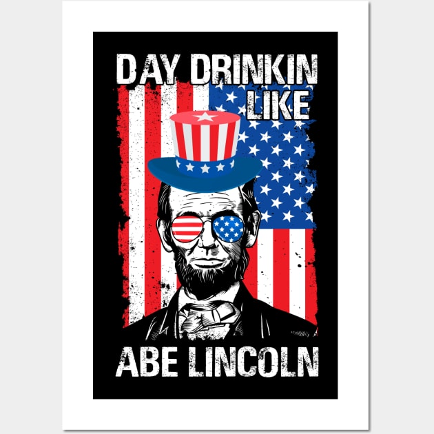 Funny 4th of July Lincoln Wall Art by Banned Books Club